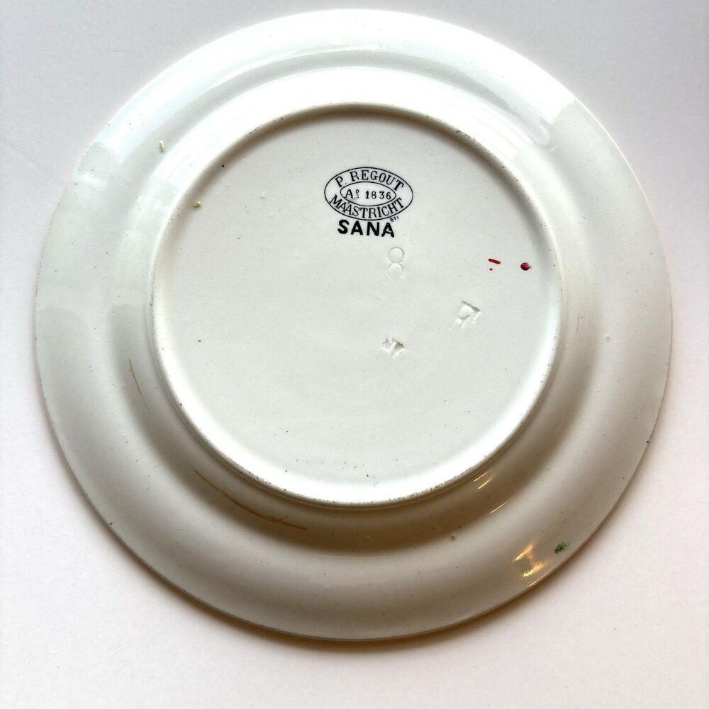 Set of 3 Antique Petrus Regout Maastricht "Sana" Plates – Dutch Transferware - Picture 10 of 16